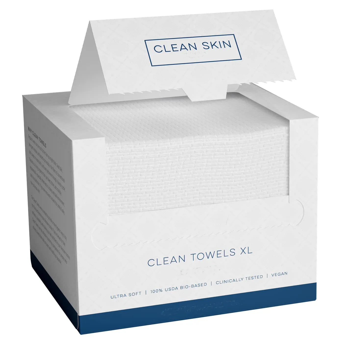 OEM BSCI manufacturer  Clean Towels Biodegradable Face Towel Super Soft For Sensitive Skin, wet and Dry Towelettes