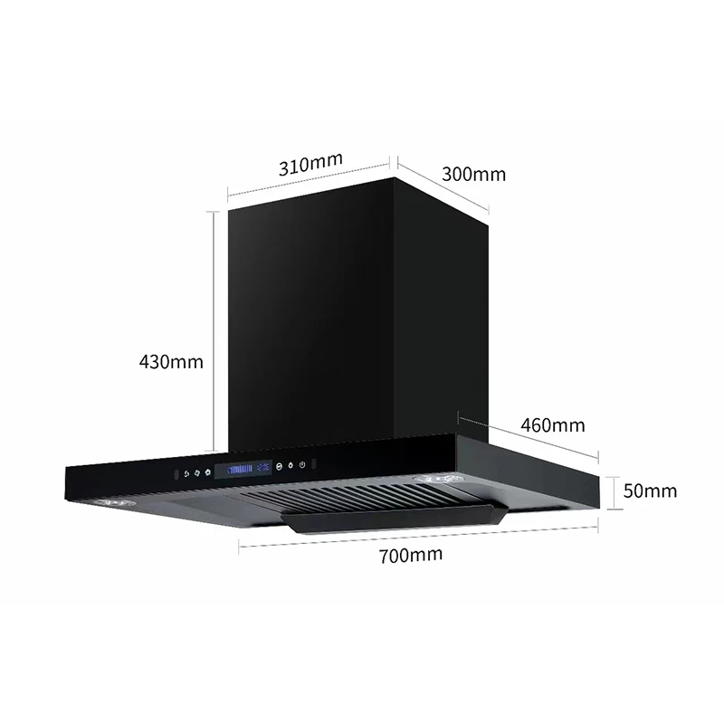Factory Price Touch Motion Sensing  Automatic Clean T-shaped Kitchen Chimney Kitchen Hood Range Hood Cooker Hood