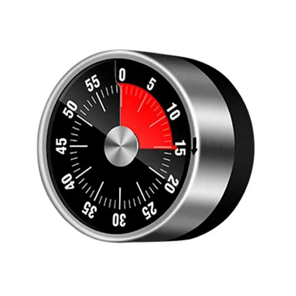 Stainless Steel Timer Kitchen Visualization with Magnetic Suction Time Reminder Student Portable Mechanical Timer Kitchen Tools