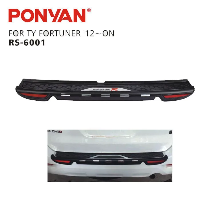 Abs Rear Bumper Cover For Ty Fortuner 2012 2013 2014  Chrome Trim Trunk Rear Bumper Protector Cover Plate