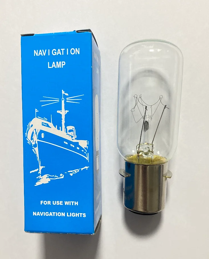T38 Tubular Navigation Lamp Bulb P28S Marine Light Incandescent Bulb 240V Incandescent Lamp
