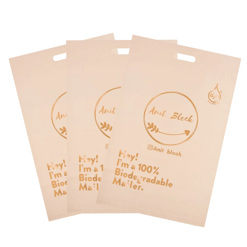 Matte Plastic Eco-Friendly Poly Mailer with Handle Mailing Envelope Packaging Bag for Garment for Shipping Courier Made from PE