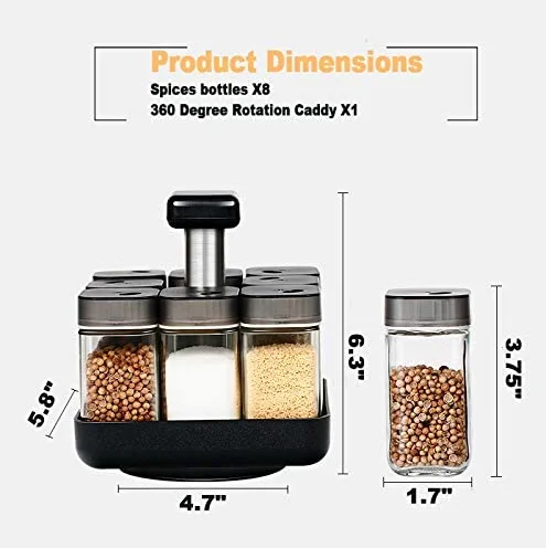 Rotating Spice Storage for Cabinet and Kitchen