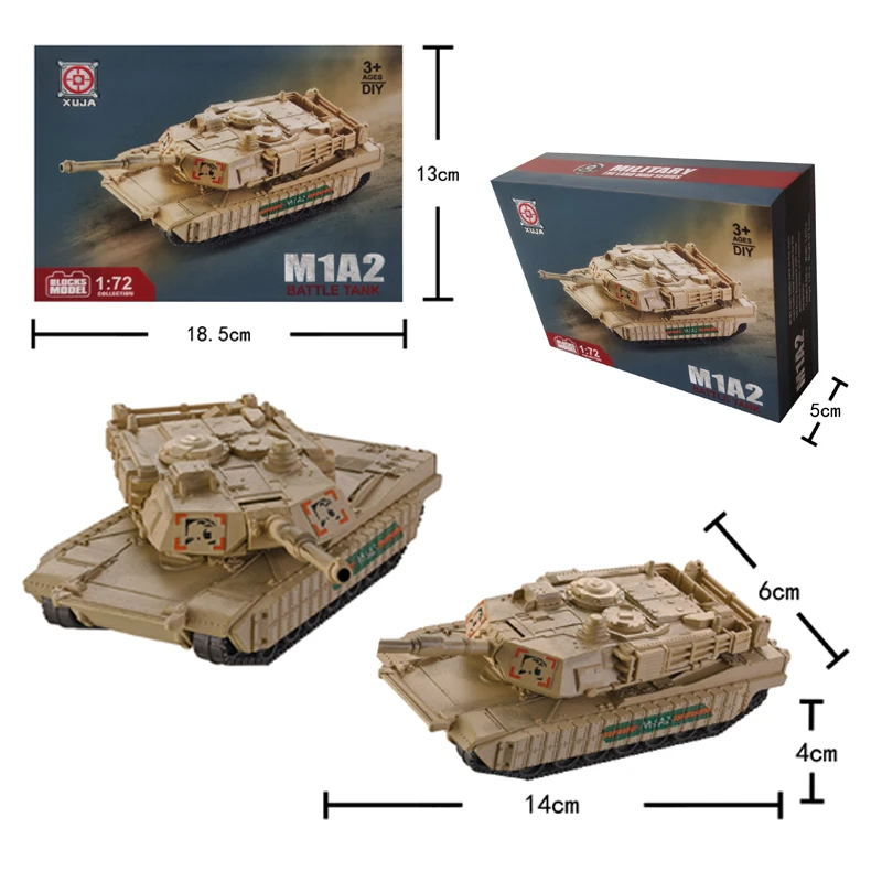 1:72 Micro building blocks toys tiger tank kids plastic toys wholesale price