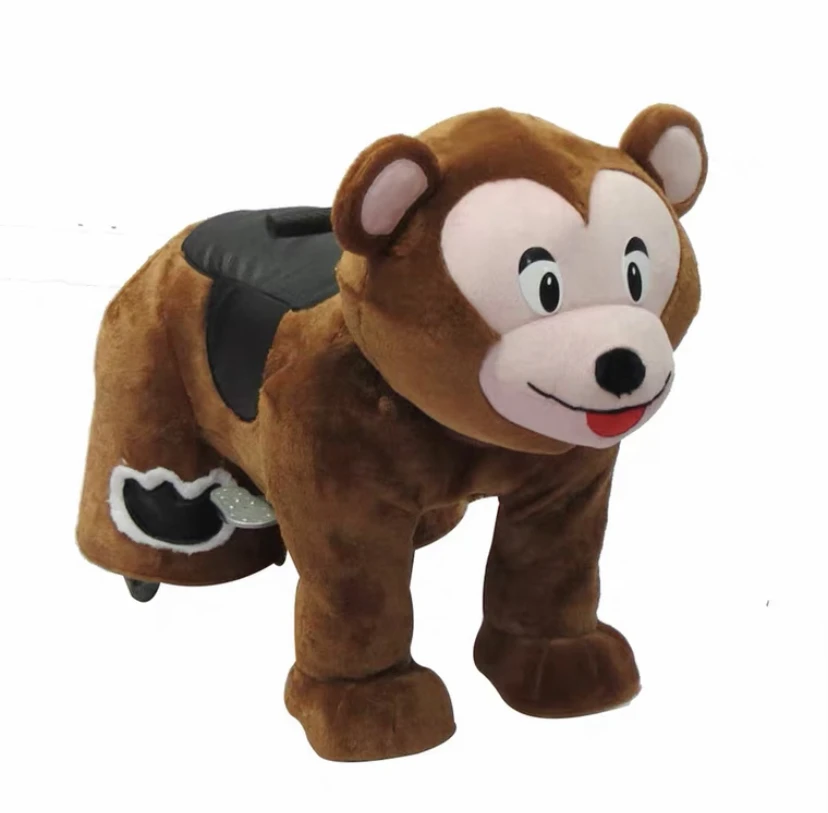 2024 Ride For Kids Plush Stuffed Electric Battery Operated Ride Animals On Wheels