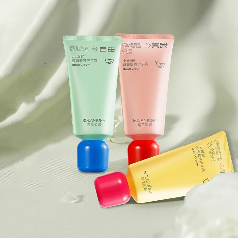 OEM ROLANJONA Moisturizing and Perfuming Hand Cream Whitening Niacinamide Floral Fragrance Hand Care Lotion For Dry Cracked 80g