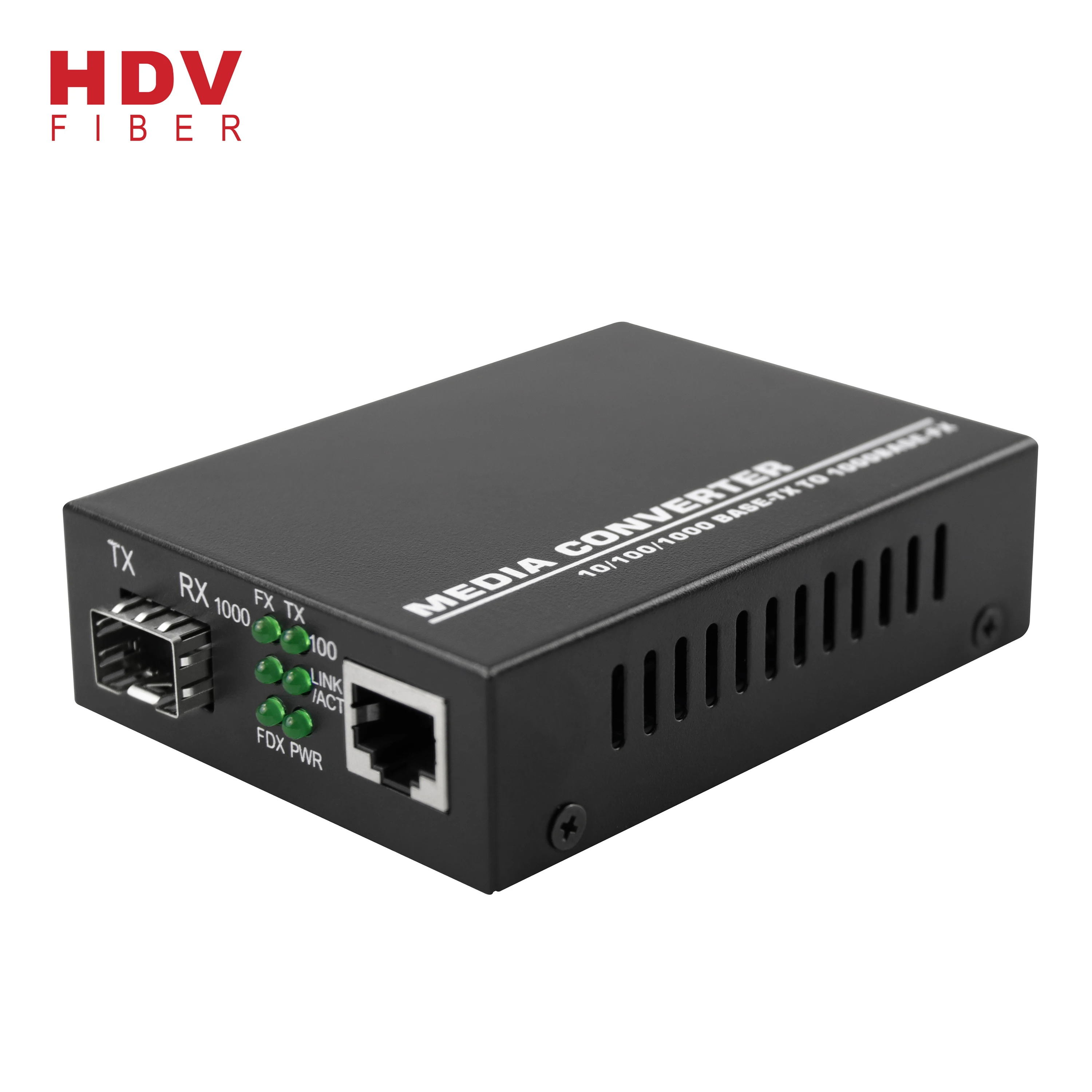 Shenzhen Factory OEM ODM Fiber Network Media Converter RJ45 SFP 10/100/1000M