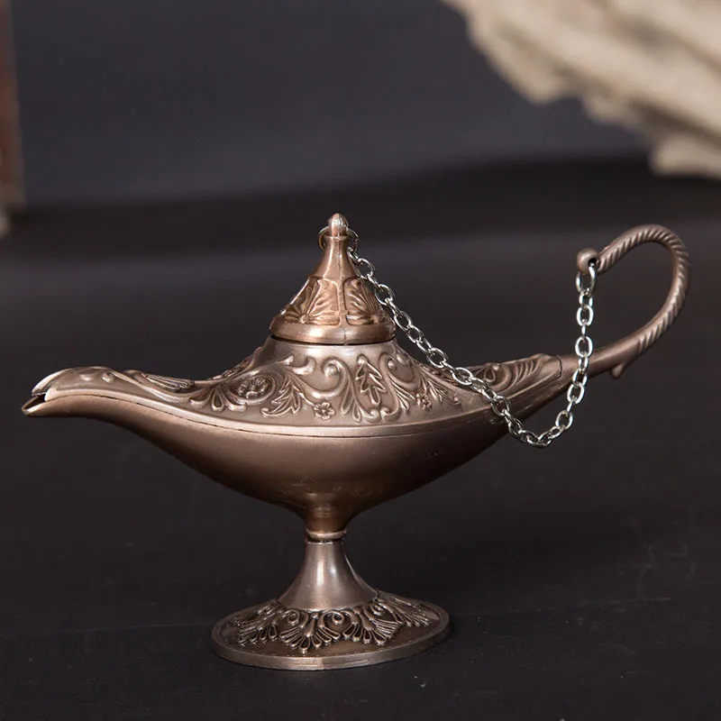 Классическая креативная маленькая волшебная лампа Aladdin, креативное украшение для дома, лампа для желаний, металлические поделки, подарок