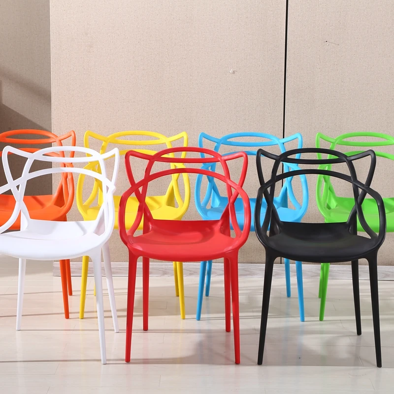 
Eco-friendly PP black Stackable Armless restaurant hotel canteen Plastic chair 