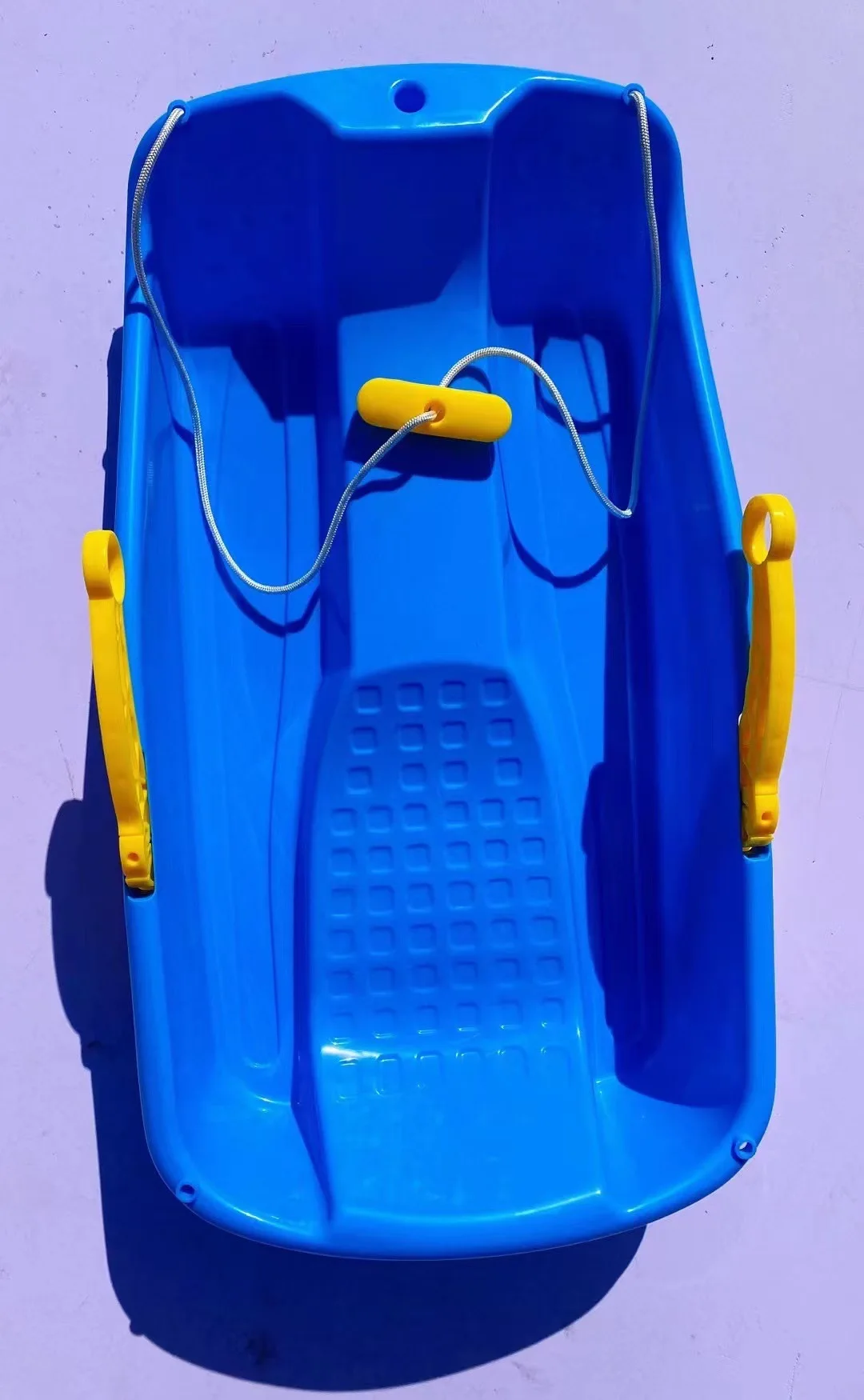 Durable Downhill Snow Sledge Sprinter Toboggan Snow Sled for Boys Girls Adults with Built-in Handles and Pulling Rope