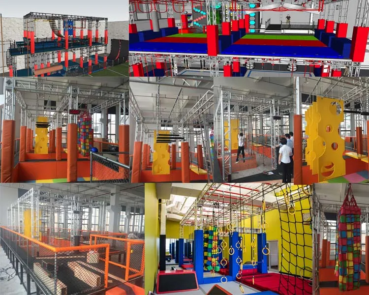 Inflatable Soft For Kids Play Area  Ninja Warrior Obstacle Course Indoor Playground Equipment