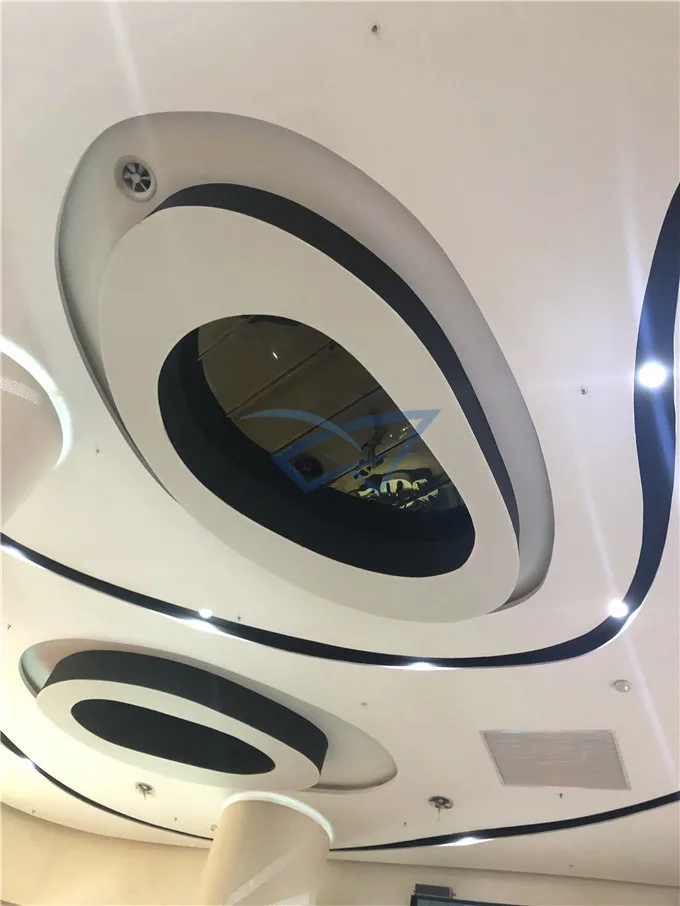 Stylish mirror finished aluminum clip in ceiling smooth surface panel