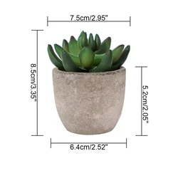 Artificial Plants Home Decor Indoor Shelf Office Women Desk Decorations Set of 5 succulents plants artificial bonsai pot ceram