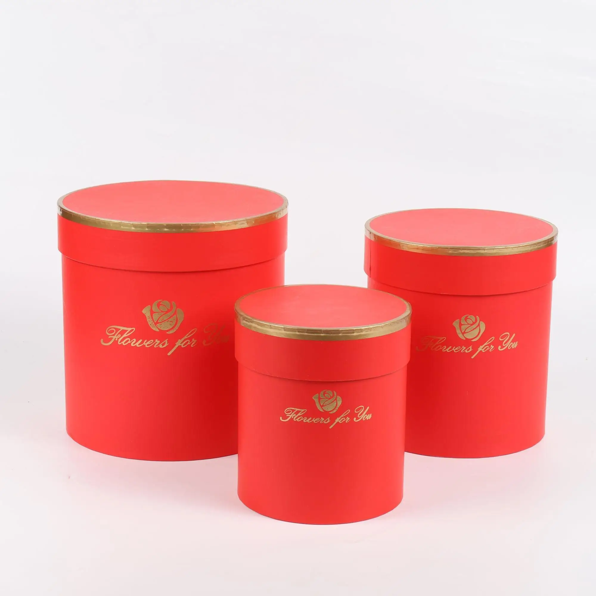 Factory supply 3pcs/set Cylindrical Gift Paper Boxes Flower Box