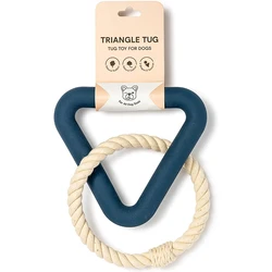 Triangle Tug Pet Dog Toy bite resistant TPR Material Durable Pet Dog Interactive Chew Rope Toy for Medium and Large Breeds
