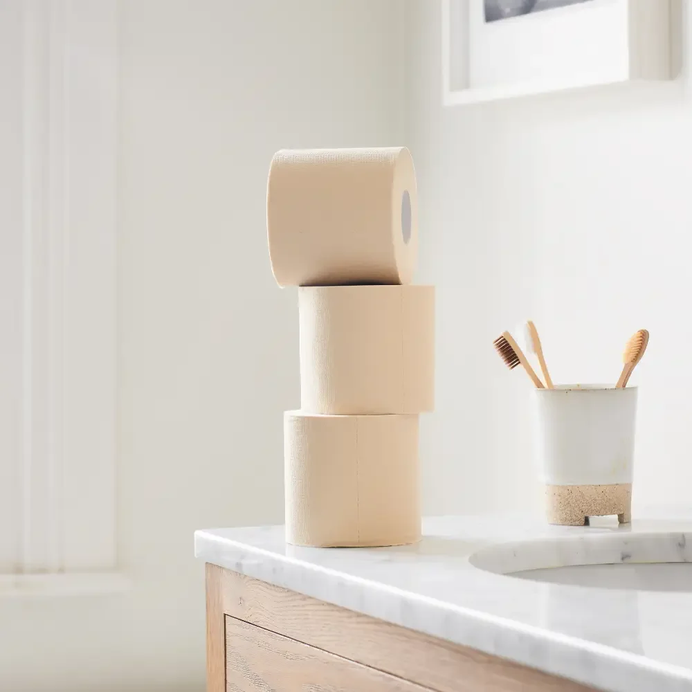 Wholesale in stock cheap 4 ply bamboo toilet paper toilet tissues roll bathroom tissue toilet tissues