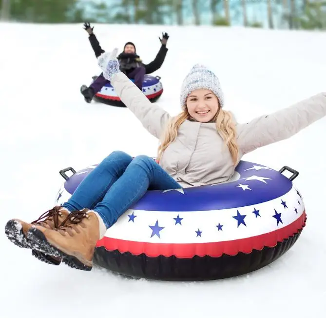 SP-271 Eco Thicker PVC Heavy Duty Inflatable Snow Sledding Tube for Kids and Adults