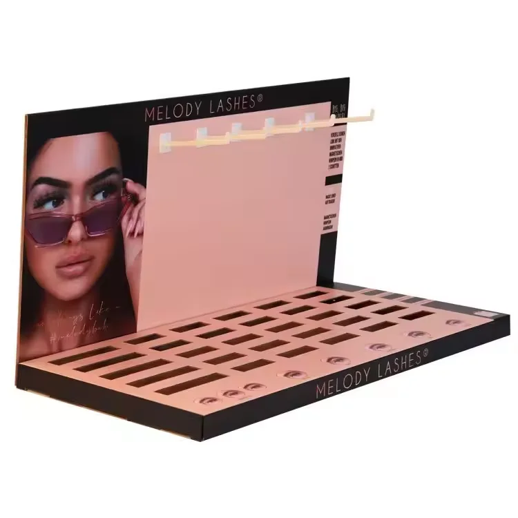 Custom Design Cheap Counter Top Cosmetic Cardboard Display Box Retail Store Perfume Eyelash Lipstick PDQ Counter Show Case