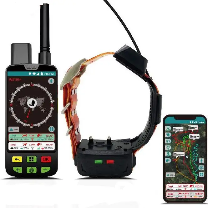 GPS Tracking + E-Collar System  - Waterproof and Rechargeable - Vibration,Shock - Expandable to Locate and Train up to 20 Dogs