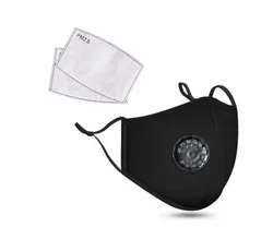 PM2.5 Anti Dust 5 Layers Cotton Active Carbon Filter Face Masking With Valve