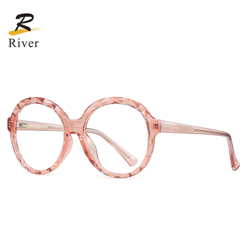 River Round Water Ripple TR90 Anti Blue Light Ray Computer Glasses
