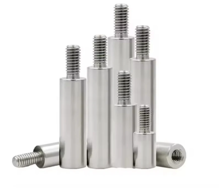 M8 M6 Brass Hex Body Male Female Screws Threaded Flat Head Clinching Knurled Aluminum Spacer Standoff For Bike