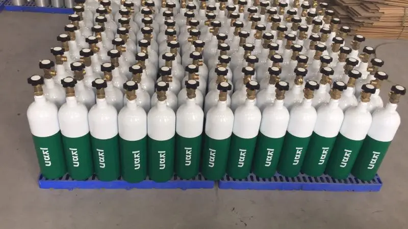 Alsafe high pressure mri COMPATIBLE cylinder D size medical oxygen cylinder