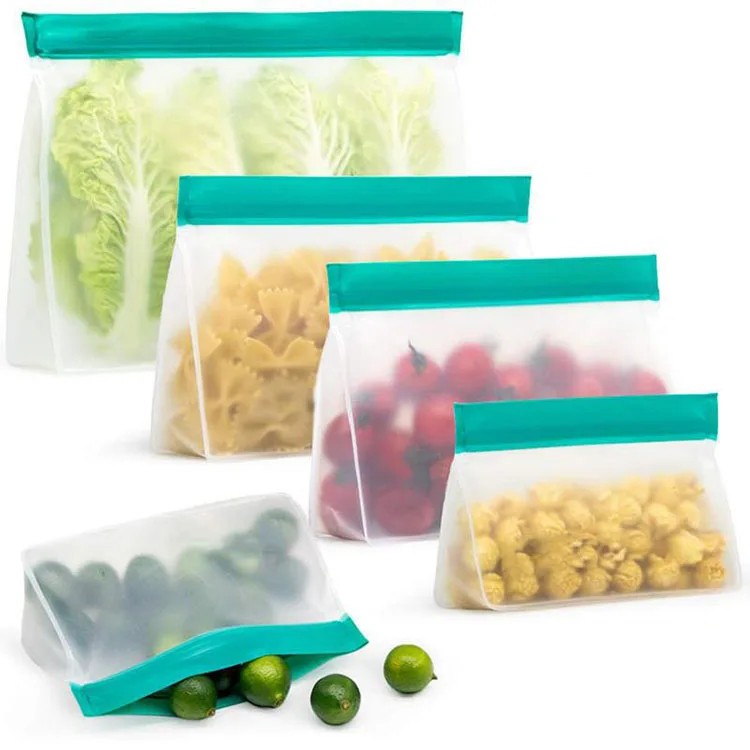 High quality Colorful waterproof PEVA snacks bag PEVA food grade resealable ziplock bag