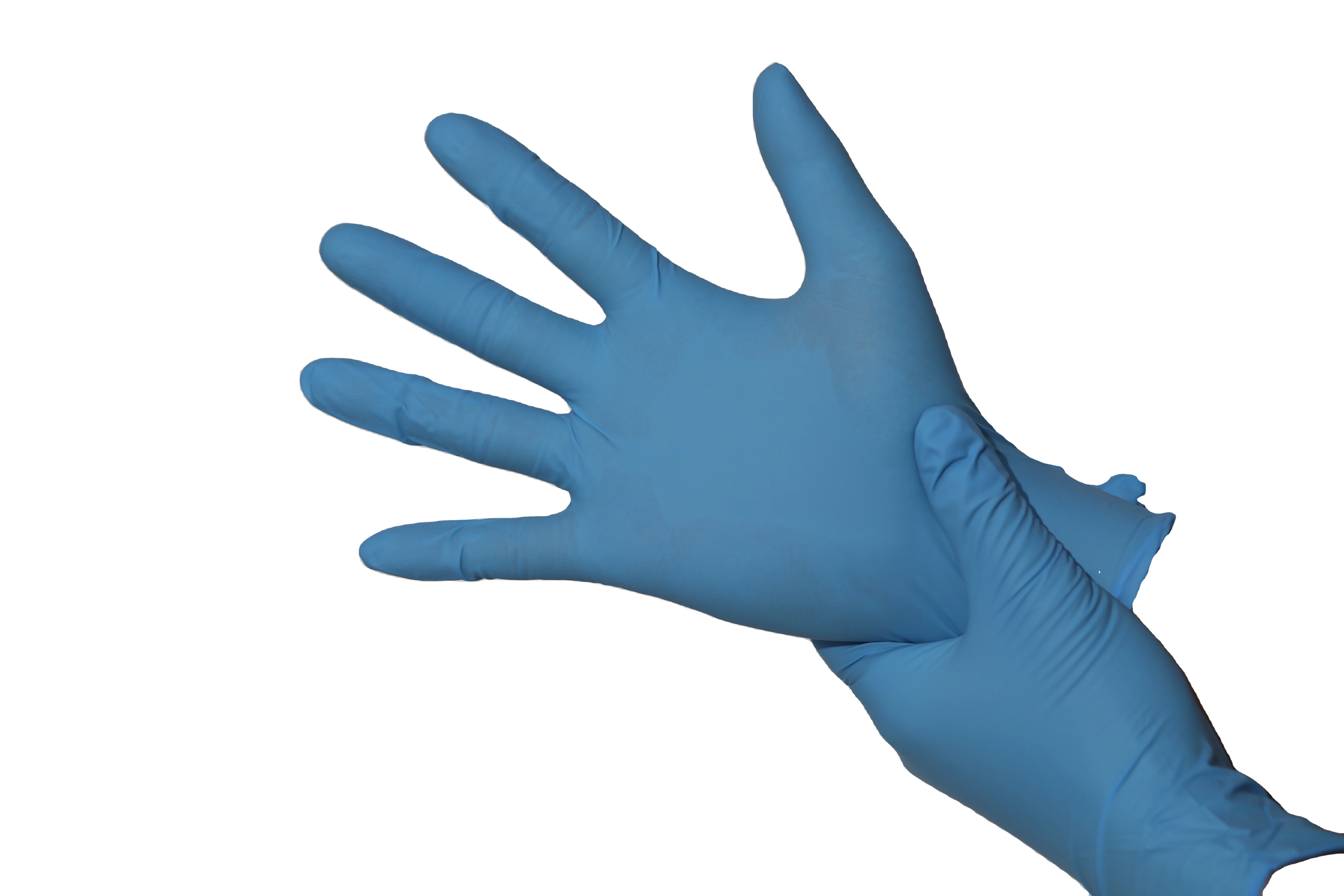Wholesale OEM Custom Logo Food Grade Powder Free Blue Nitrile Gloves for Food Packing Restaurant Household