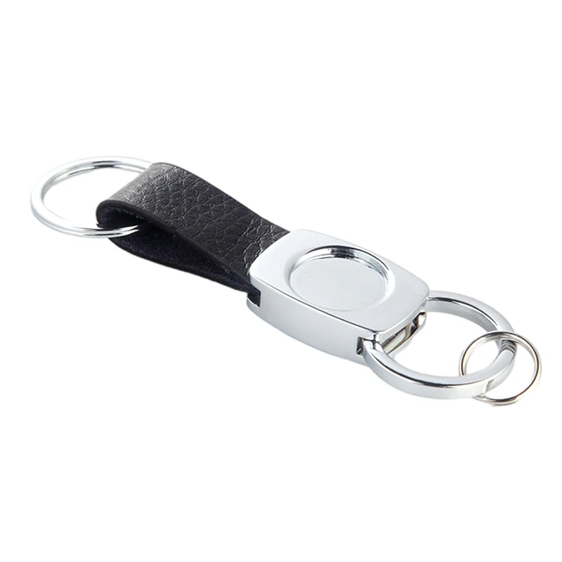 wholesale High Quality Colorful Custom logo Leather Keychain For Men Key Rings Pu Leather Car Key Chain