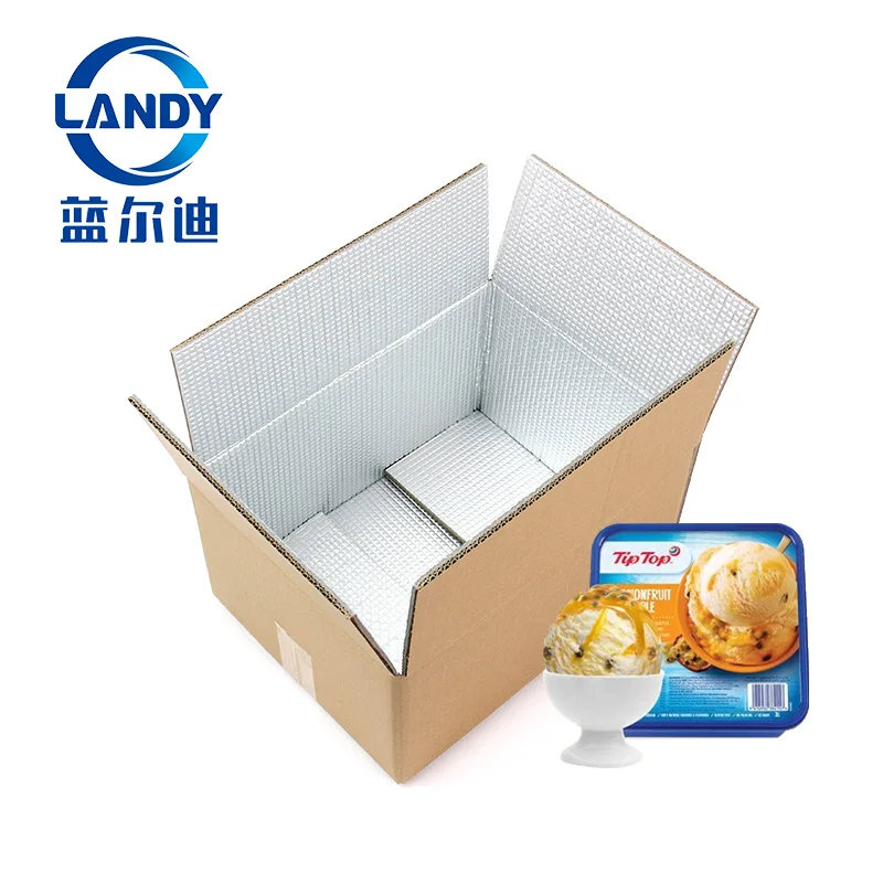 Thermal ice cream cool delivery foam box packaging paper box cheap with logo