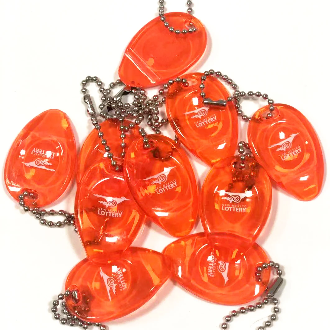 PTLS-003 customized logo plastic lottery ticket scraper with keychain