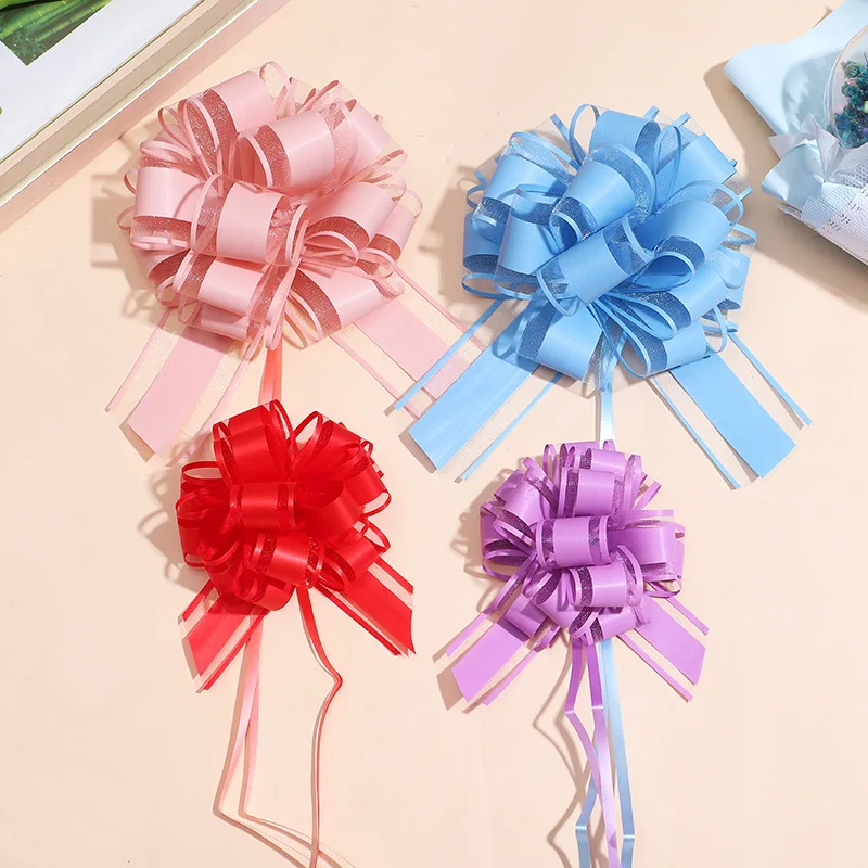 Festive gift decoration pull bows dress up bow spherical pull bow for wedding party graduation birthday celebration