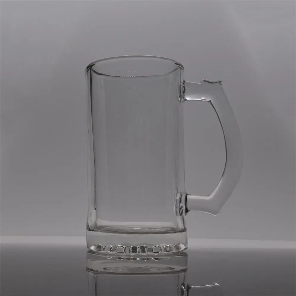 Custom beer glasses with handles logo 500ml glass mug