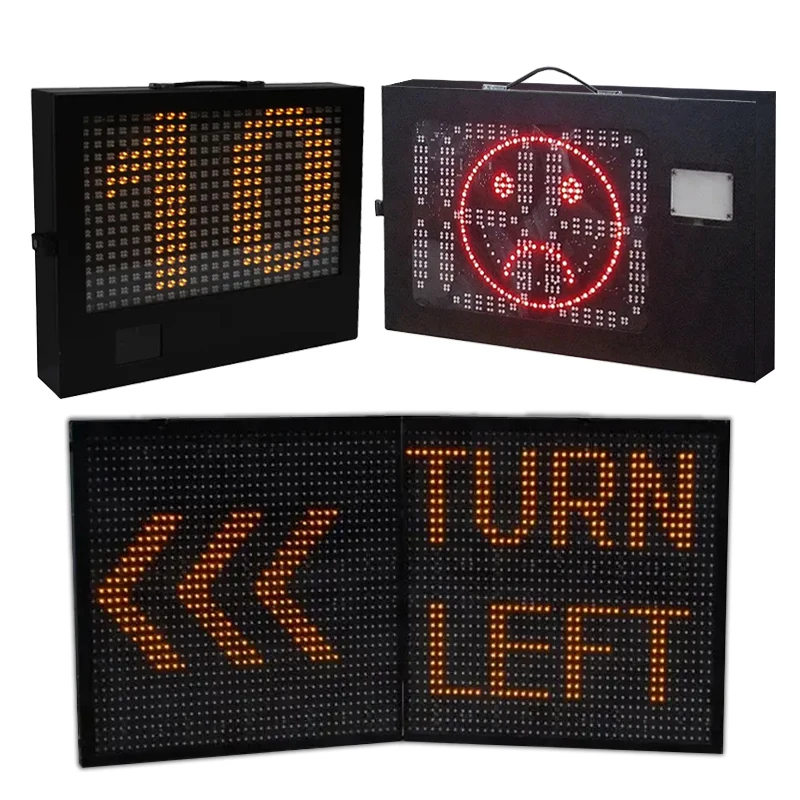 Matrix Screen foldable LED sign Road Traffic Dynamic Message Sign with portable Vms Board radar speed sign