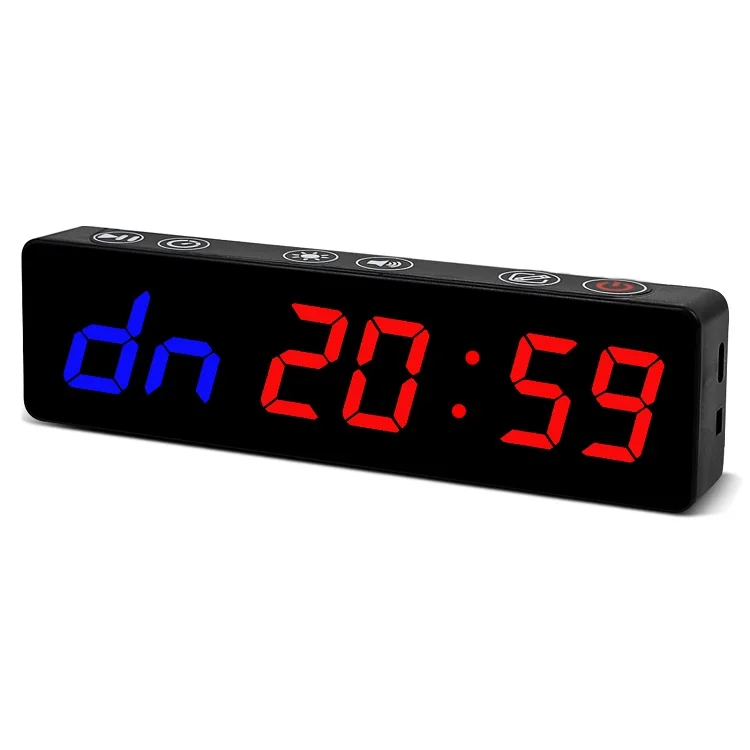 Hot Sales 1 Inch  Magnetic Countdown Digital Timer Timer Mini Interval Clock Portable Gym Timer