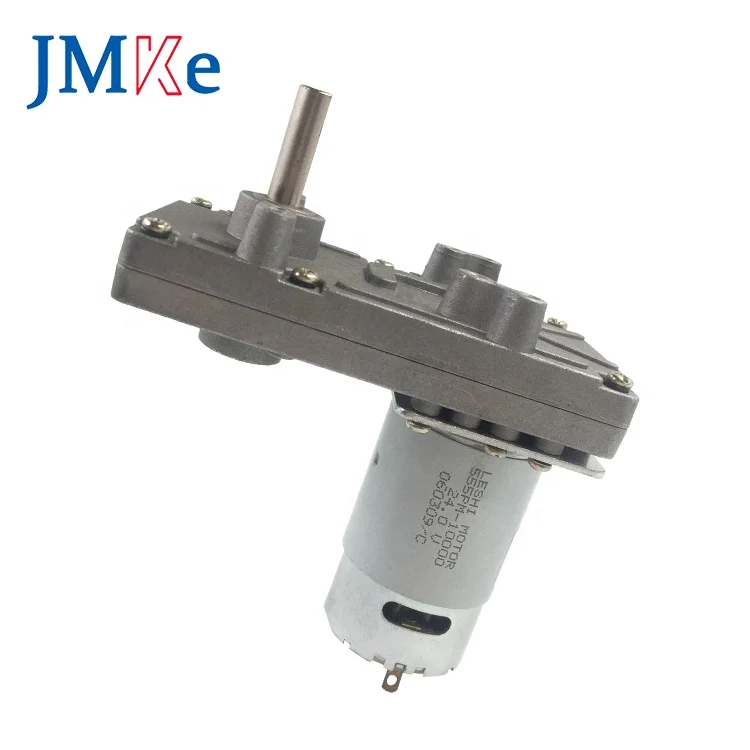 JMKE micro gear motor 24V gear motor 12v60rpm shaft installed