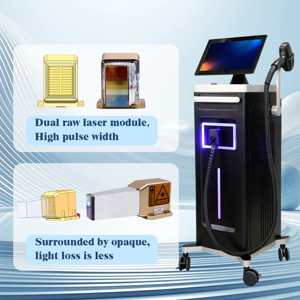 KM Hign power 1600- 2400w 7000 USD hair removal laser diode 755 808 1064 940 nm with MDSAP