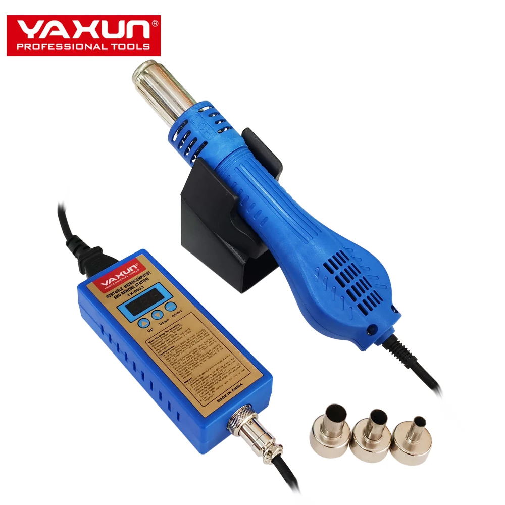Новинка портативная микрокомпьютер YAXUN YX8033 SMD наладочная станция мини-пистолет горячего воздуха для ремонта мобильных