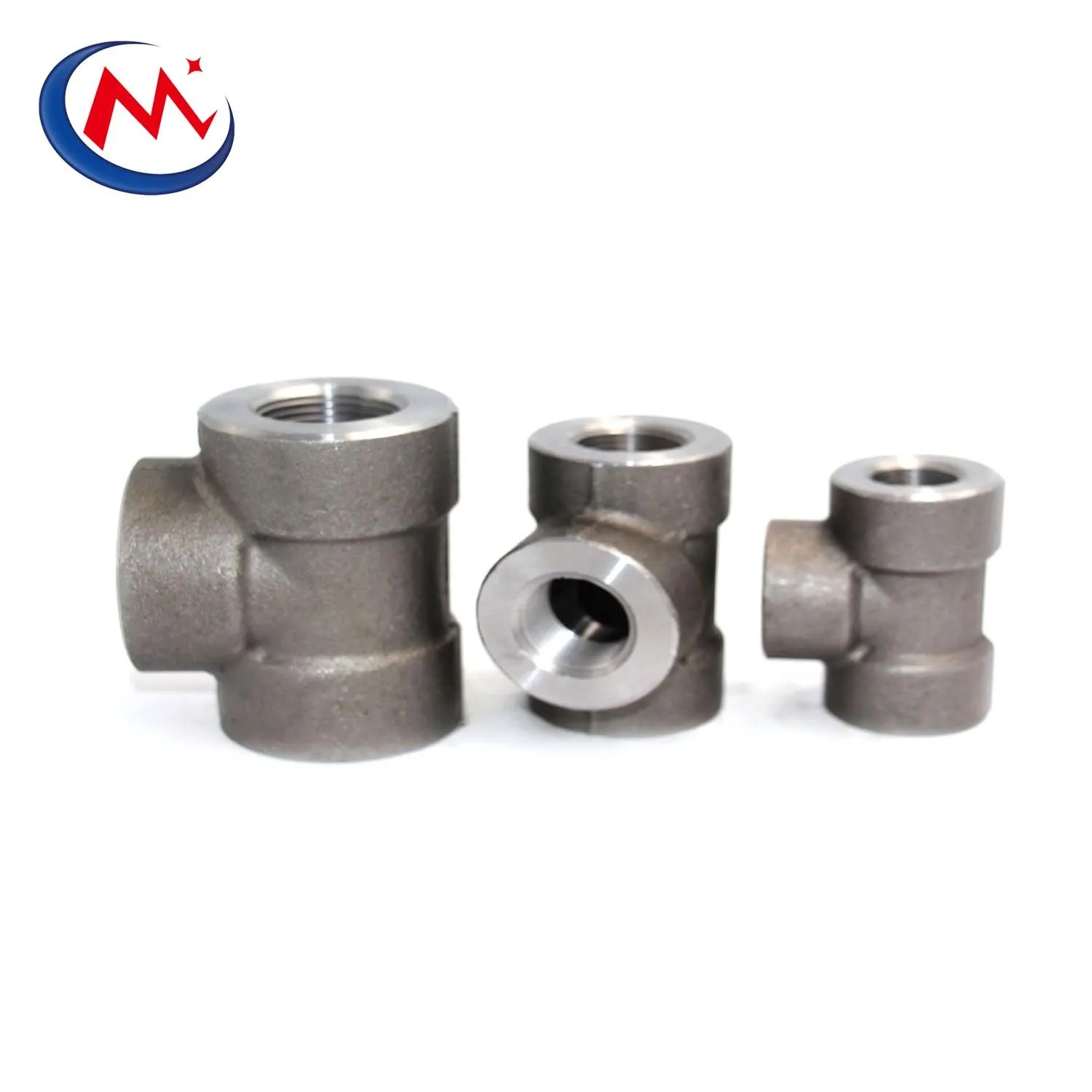 A105 forged steel carbon steel TEE 2000# 3000# 6000# SW TEE npt thread TEE high pressure fittings