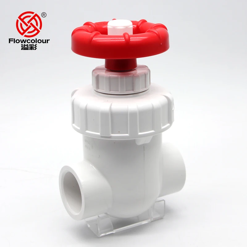 Flowcolor UPVC 20-63 мм задвижка ПВХ для воды резьба резервуара фитинг дренажной