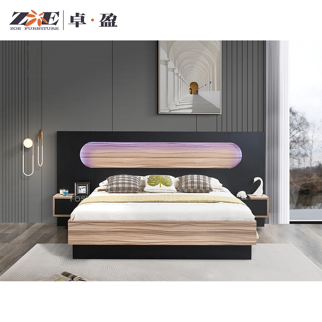 Китайская мебель для дома высокого качества King Size спальня кровать деревянная Наборы