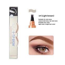 colorful draw line eyebrow pencil, ultra-fine, waterproof, long-lasting, non-removing make-up four-pronged eyebrow pencil