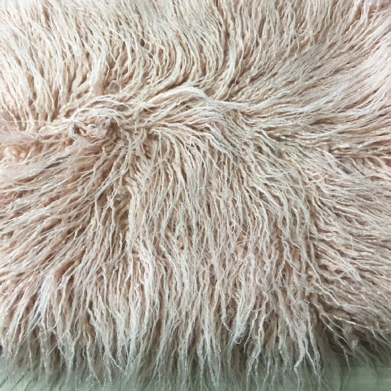 high quality long pile 80mm fake faux artificial curly mongolian lamb fur fabric