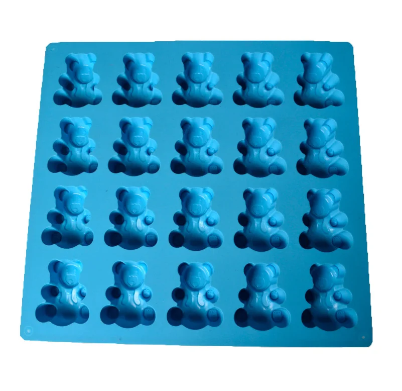 New 20 Cavity Large Gummy Bear Mold For Candy Chocolate Jelly
