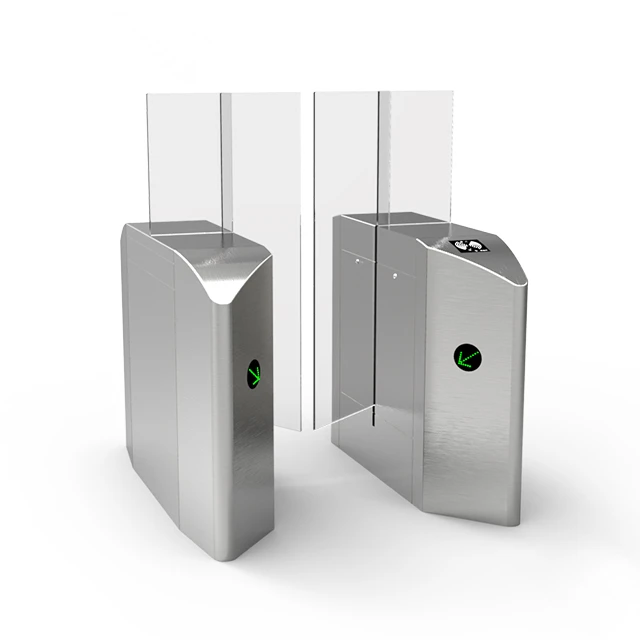 China High Grade Intelligent Automatic RFID Card Access Control Full Height Acrylic Barrier Sliding Turnstile Price Gate