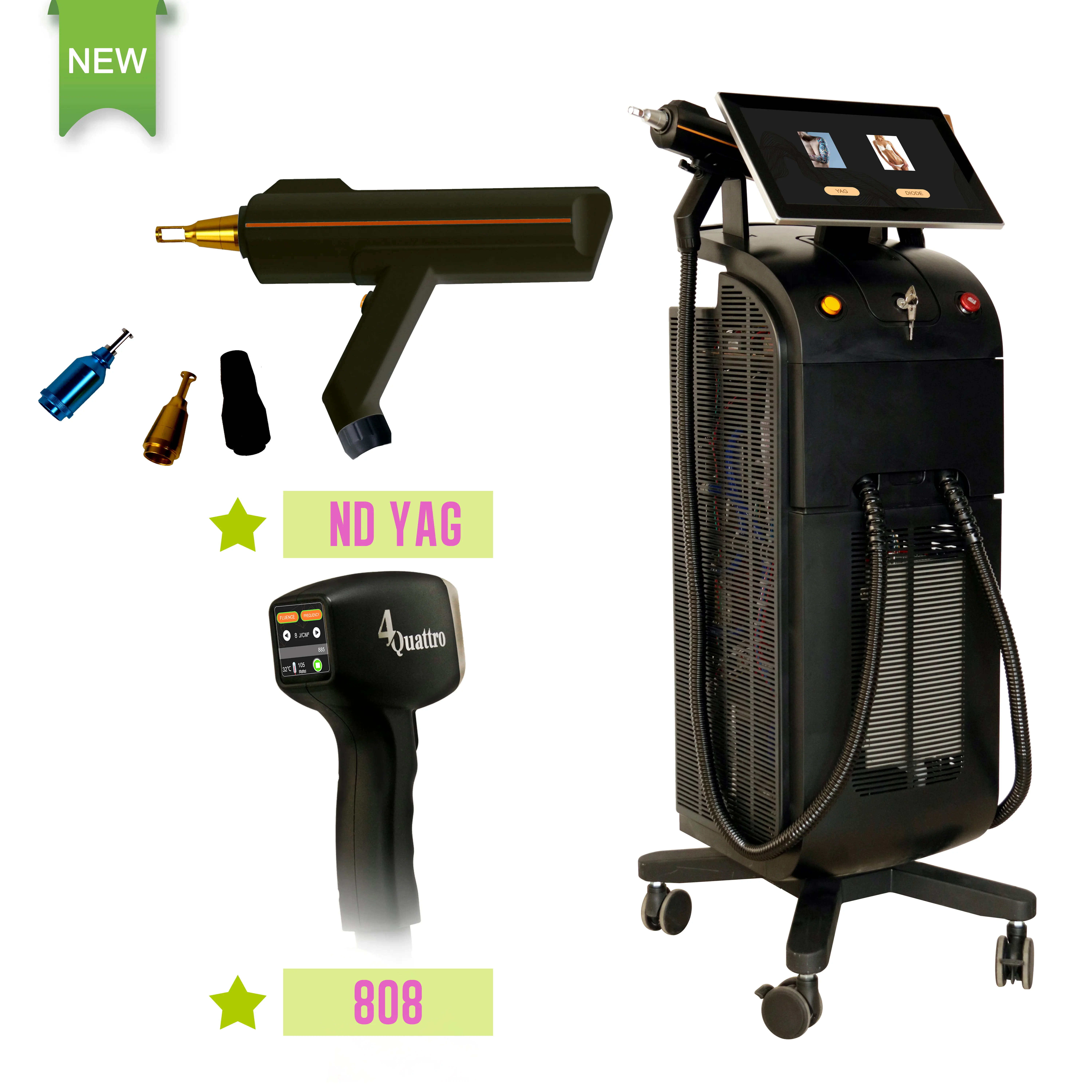 Weifang KM  2 in 1 diode laser hair removal and tattoo removal nd yag laser