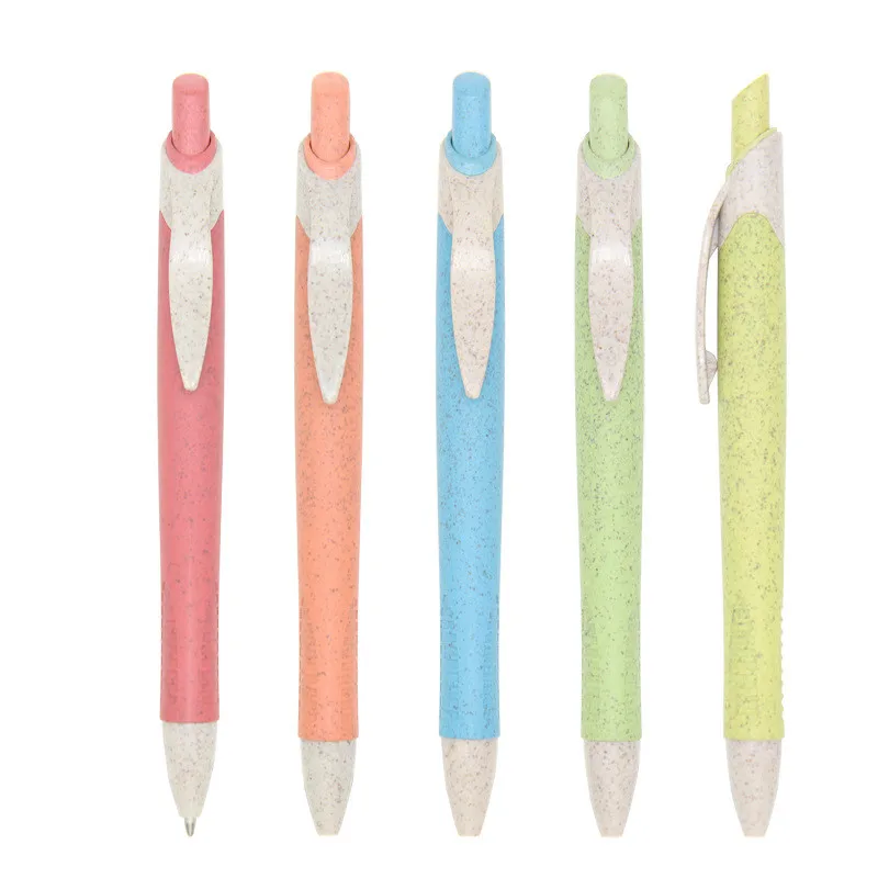 Eco Friendly Pens Full Pen Body Wheat Straw Pen Eco Friendly Products for Promotional Gift Use