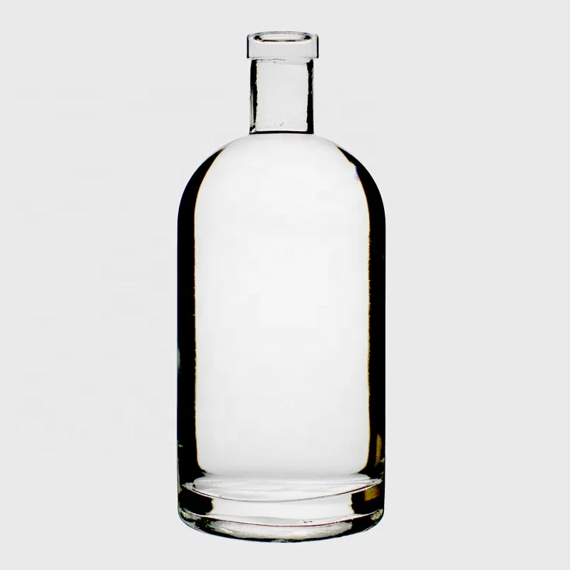 Factory customized luxury multi-purpose 1 L  beverage Vodka Rum Bottle glass bottle sauce 1 L Liquor Glass Bottles
