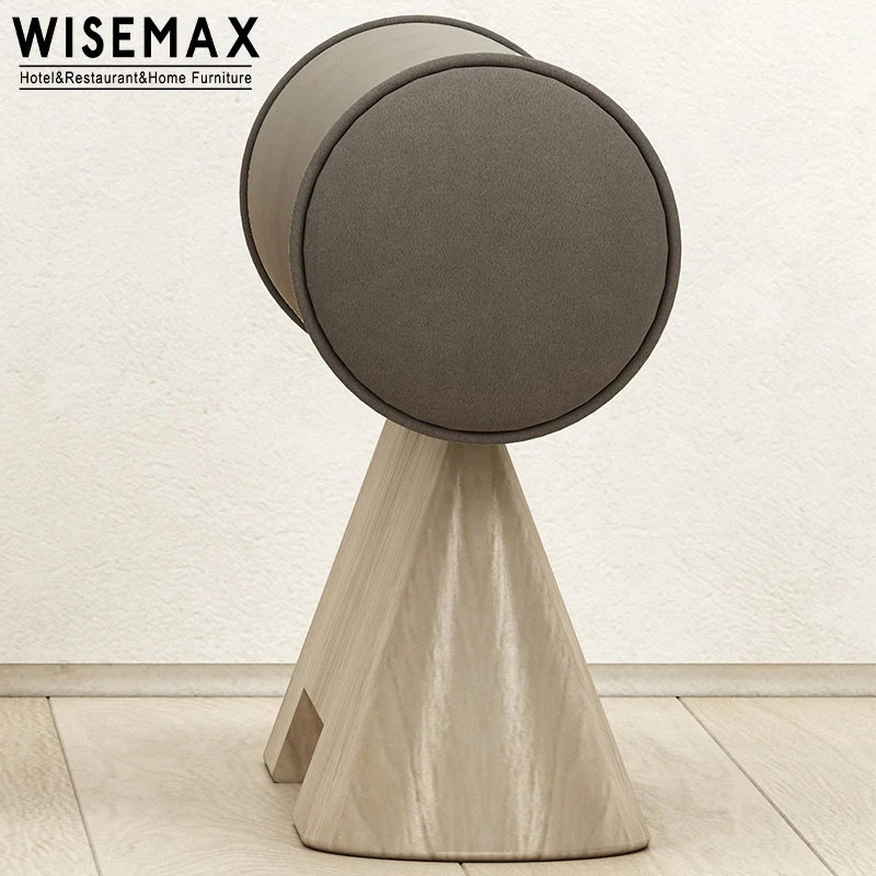 WISEMAX мебель ткань кресло для отдыха гостиной изогнутая спинка стул с оттоманкой современный односпальный